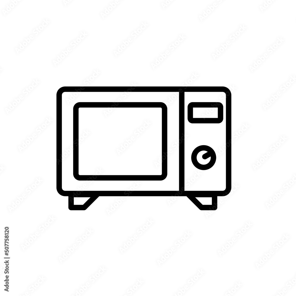 simple microwape icon, line art simple microwape icon, line art
