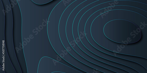 Luxury Papercut multi layers 3D dark gray color texture vector background. Abstract modern geometric shape multi layer 3d papercut luxury background with multi color elements, topography map concept.
