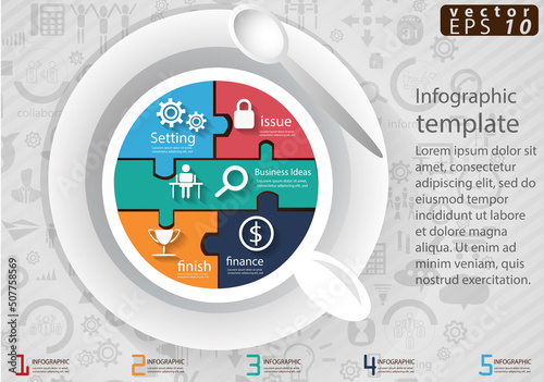 Illustration business.design modern  idea and concept think creativity. for Social network,success,plan,think,search,analyze,communicate, futuristic idea innovation technology.