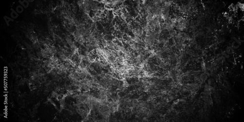 Dark grungy black wall concrete texture wall backdrop desing background. Old wall texture cement dark black gray background abstract grey color design are light with white gradient texture background.
