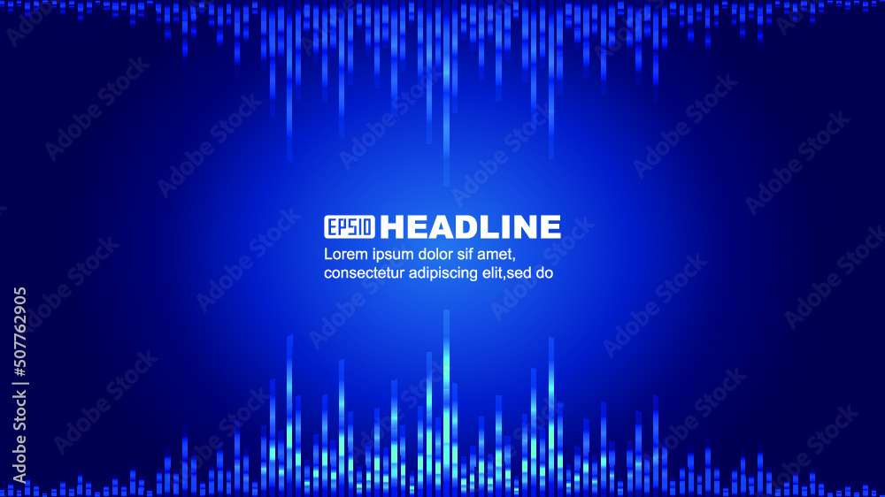 Internet speed sense vector background with glowing lines extending towards each other