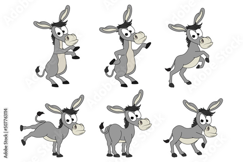 cute donkey animal cartoon graphic