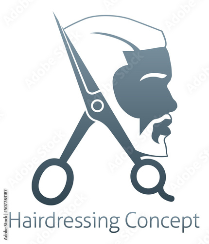 Black Man Hairdresser Barbe...