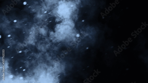 Blue fire embers particles texture overlays . Burn effect on isolated black background. Concept of particles , sparkles, flame and light. Stock illustration.