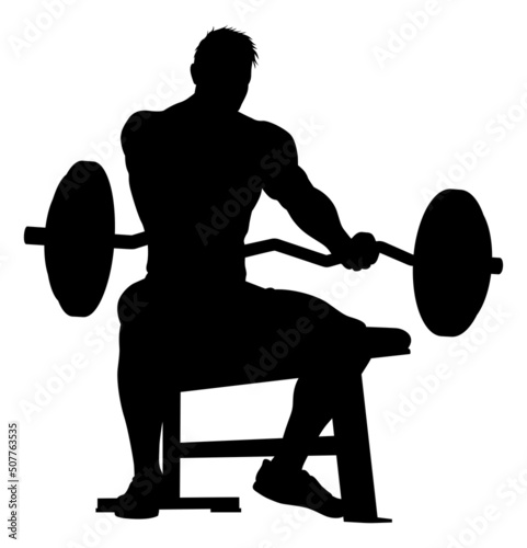 Weight Lifting Man Weightlifting Silhouette