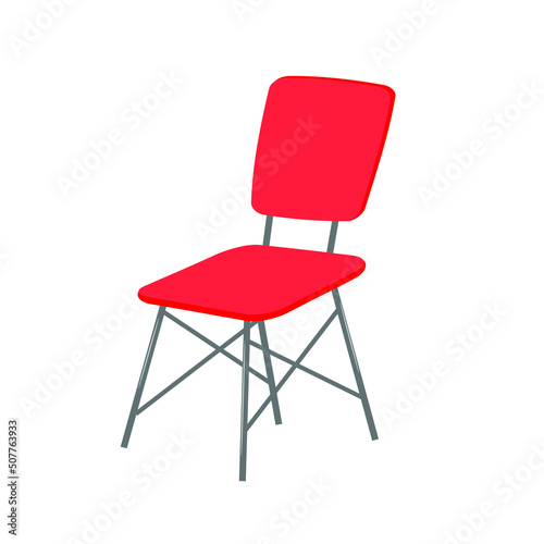 red chair for office or cafe design