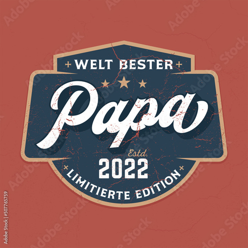 Welt bester Papa - T-Shirt Design für Textildruck