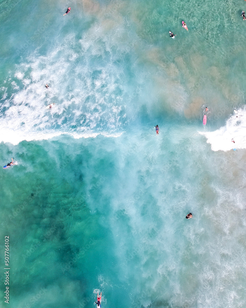 kite surfing on the beach