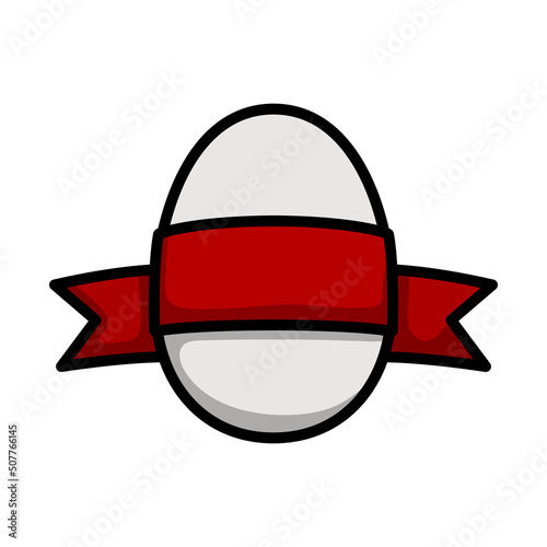 Easter Egg With Ribbon Icon