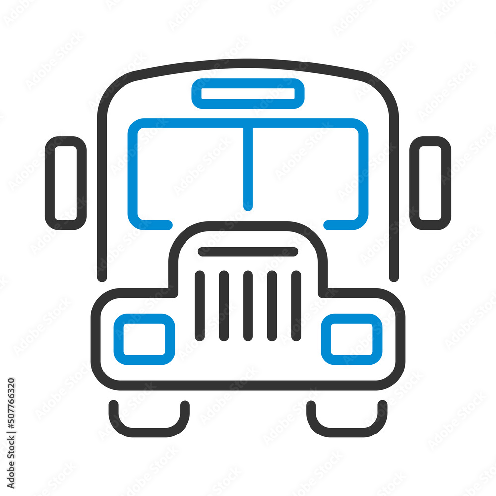 Icon Of School Bus Icon Of School Bus