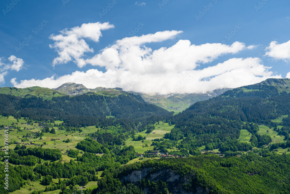 View of Hasliberg from Reichenbach falls