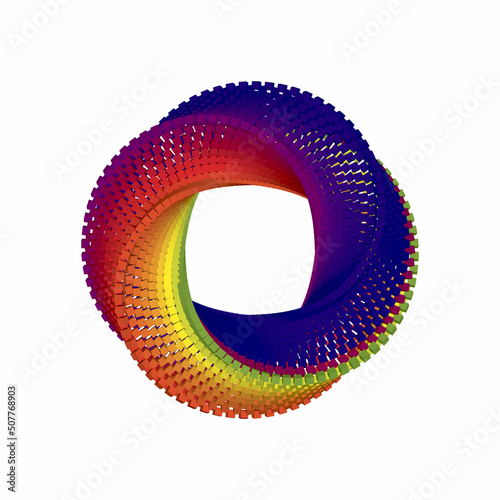 Twisted ring of small color...