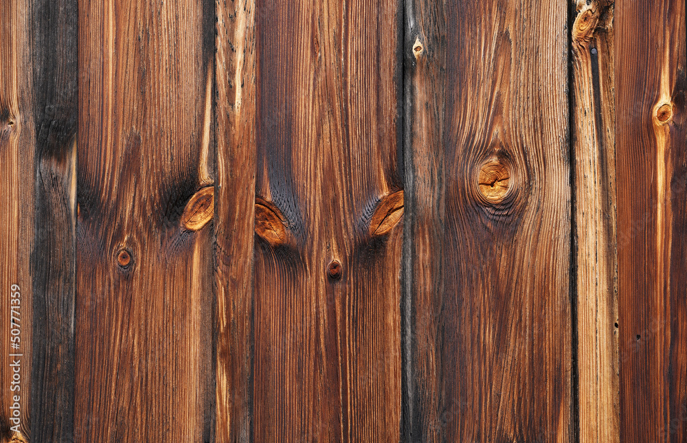Old wood planks with knots and scratches Old wood planks with knots and scratches