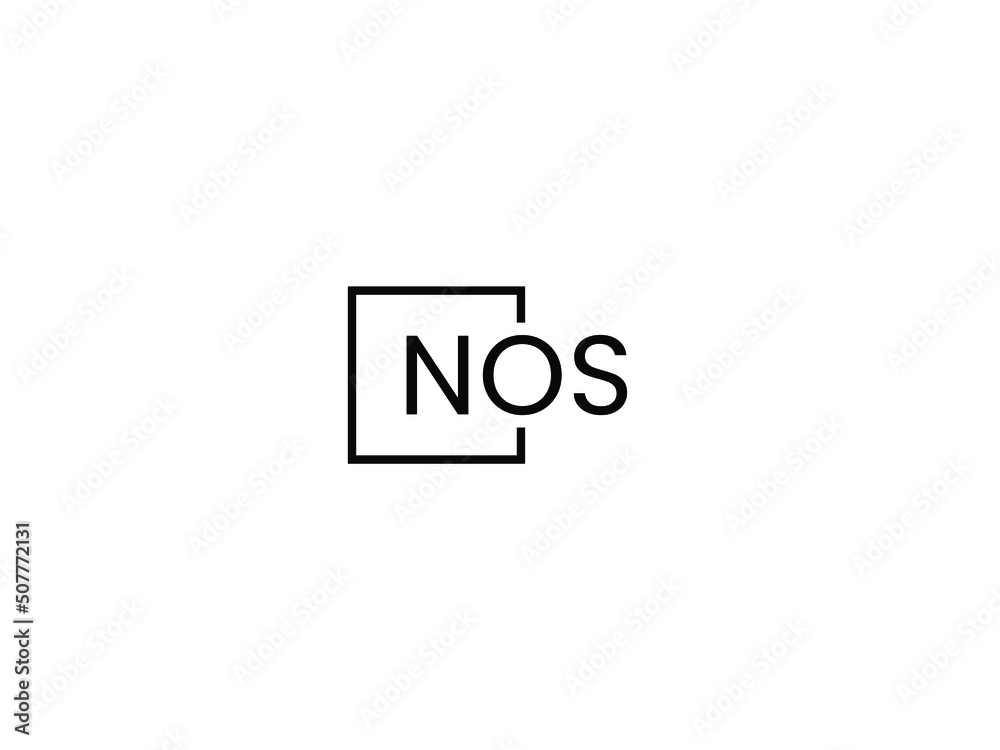 NOS Letter Initial Logo Design Vector Illustration NOS Letter Initial Logo Design Vector Illustration