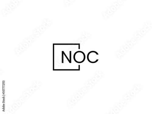 NOC Letter Initial Logo Design Vector Illustration
