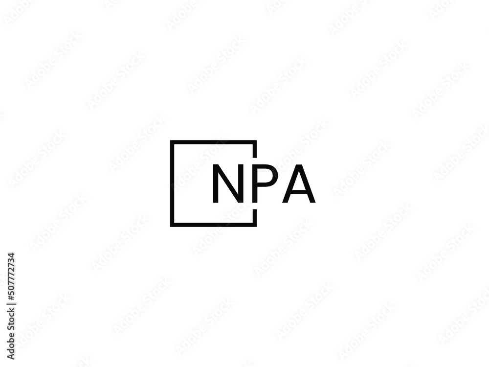 Fototapeta premium NPA Letter Initial Logo Design Vector Illustration