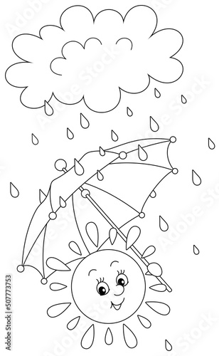 Cute little sun hiding from...