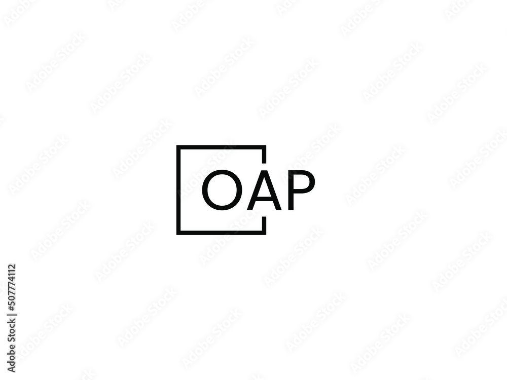 OAP letter initial logo design vector illustration OAP letter initial logo design vector illustration