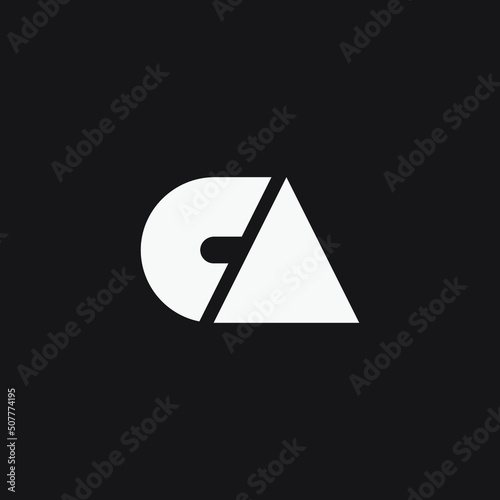 Initial letter CA monogram logo.