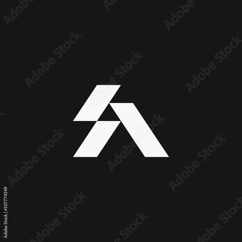 Initial letter SA monogram logo.