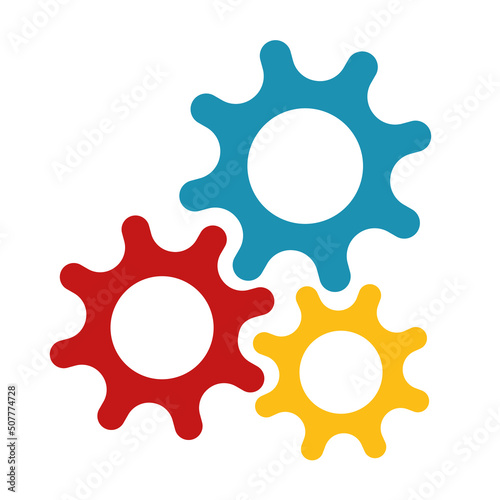 Illustration of gear doodle icon setting clipart vector
