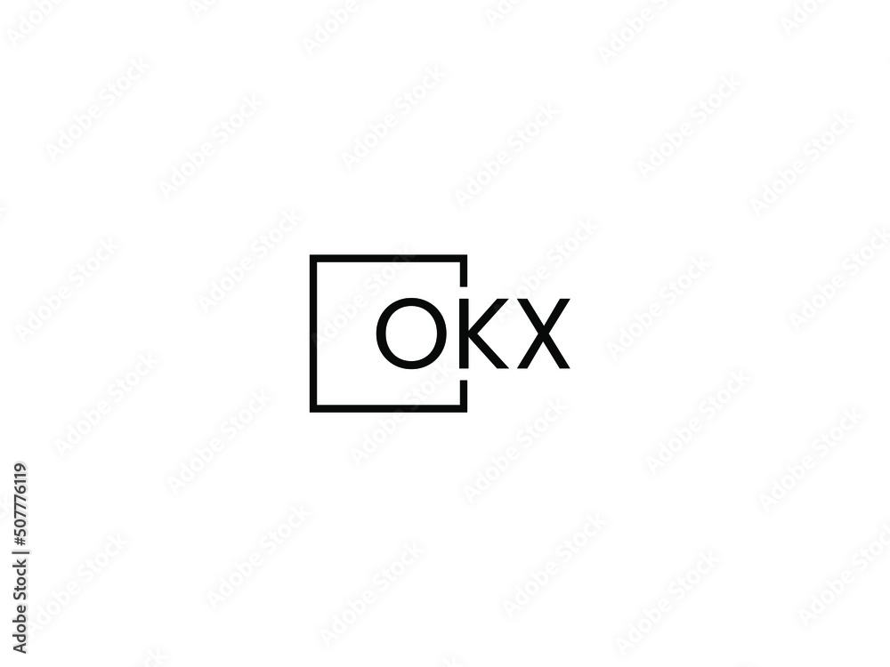 OKX letter initial logo design vector illustration OKX letter initial logo design vector illustration