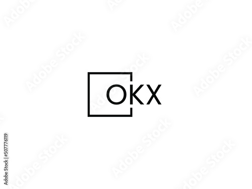 OKX letter initial logo design vector illustration