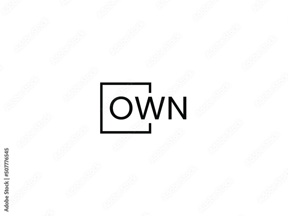 OWN letter initial logo design vector illustration OWN letter initial logo design vector illustration