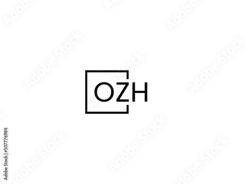 OZH letter initial logo design vector illustration