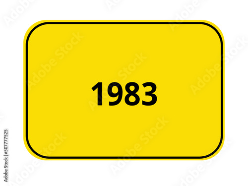 Ortseingangsschild Jahr - 1983
