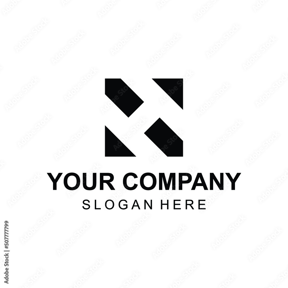 Creative negative space letter H logo design vector Creative negative space letter H logo design vector