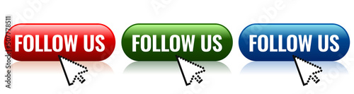 Follow us vector button