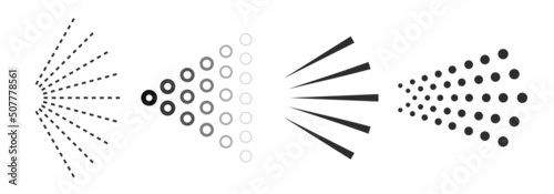 Water spray icon, air mist symbol