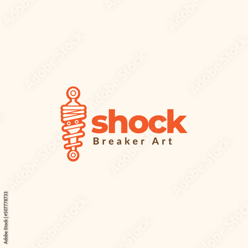 shock breaker with eyes logo design vector graphic symbol icon illustration creative idea