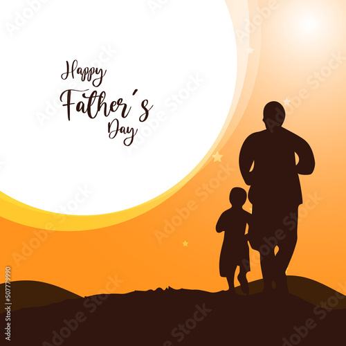 Happy Father's day Greeting Card Design © Creativefrndz