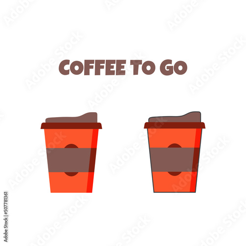 Delicious coee paper cup icon. Drink vector illustration design
