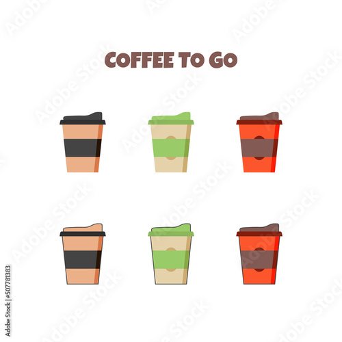 Delicious coee paper cup icon. Drink vector illustration design
