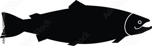 salmon fish simple, sea food, vector illustration