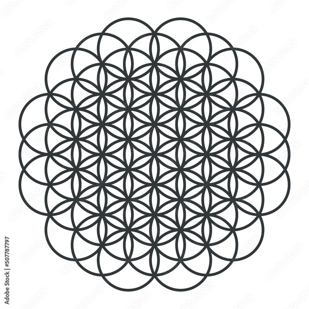 The Flower Of Life Is One Of The Basic Sacred Geometry Shapes Seven