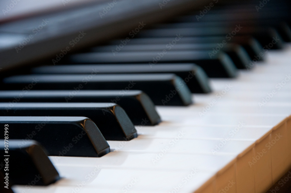 Grand piano in the music study center