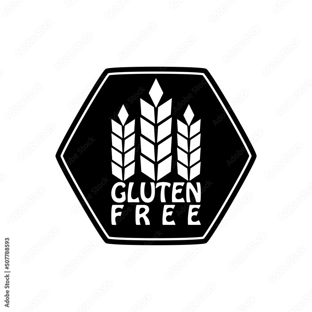 Gluten free icon. No gluten, gluten free sign isolated on white background Gluten free icon. No gluten, gluten free sign isolated on white background