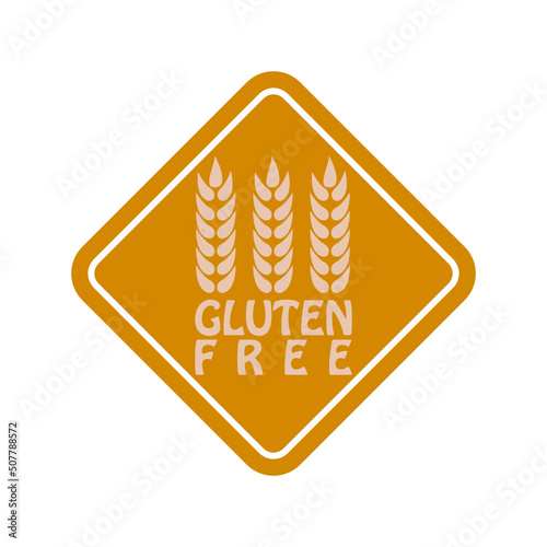 Gluten free icon. No gluten, gluten free sign isolated on white background