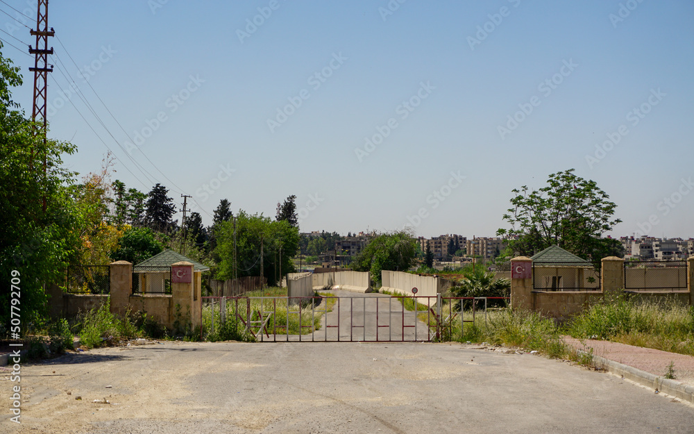 11 May 2022 Nusaybin Sirnak Turkey. Border between Turkey and Syria in Nusaybin Turkey