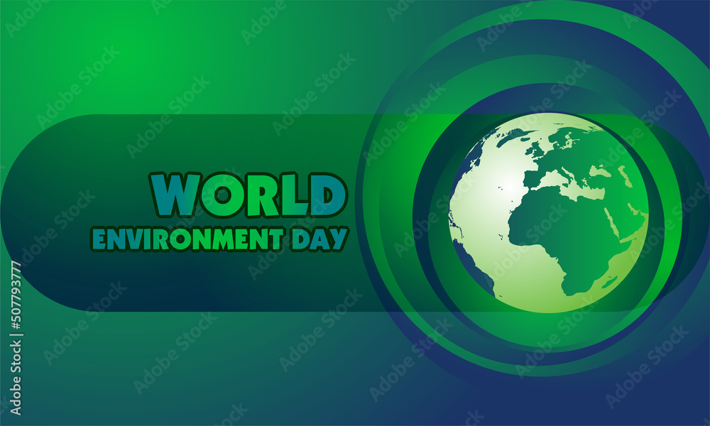 World Environment Day, abstract background with world