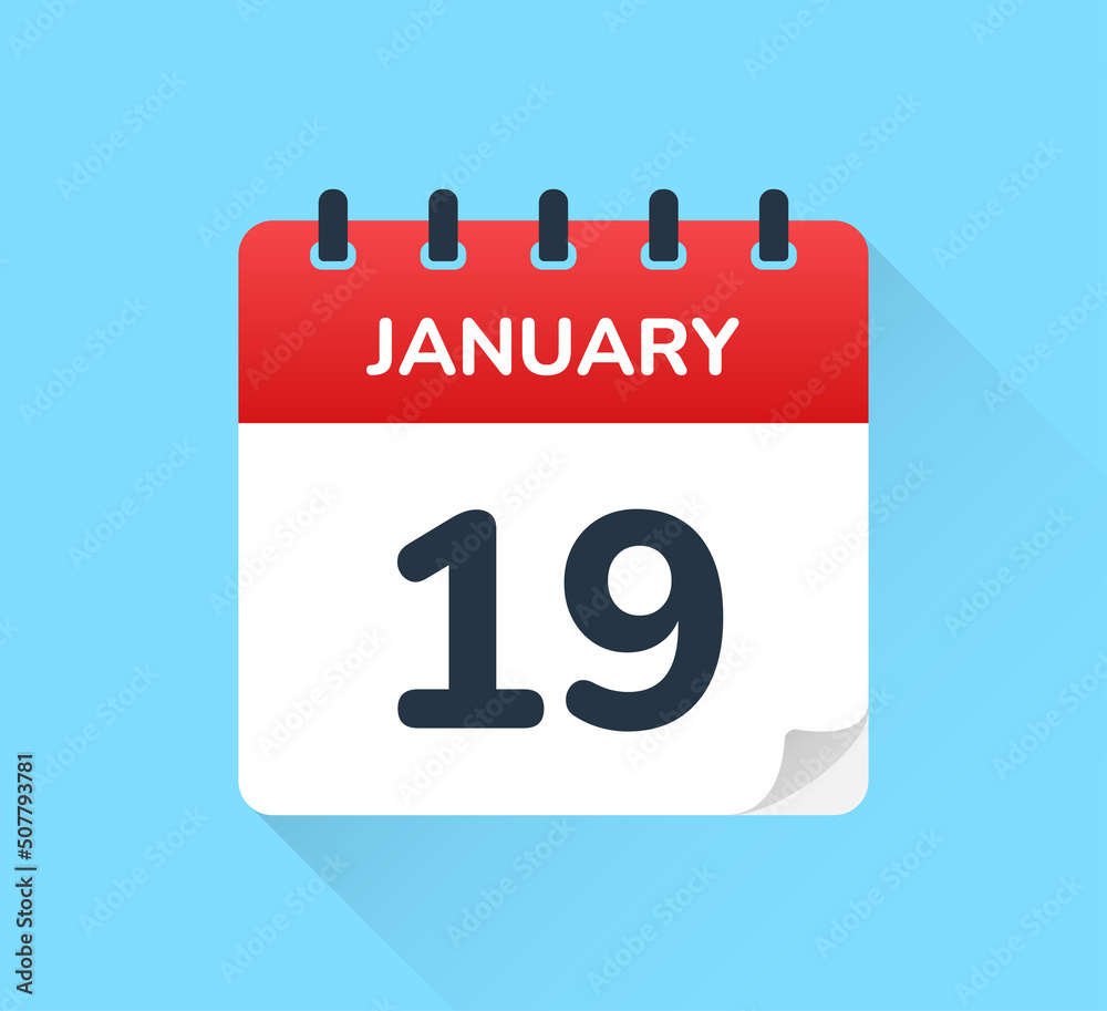 19 January calendar - Schedule an appointment vector design template 19 January calendar - Schedule an appointment vector design template