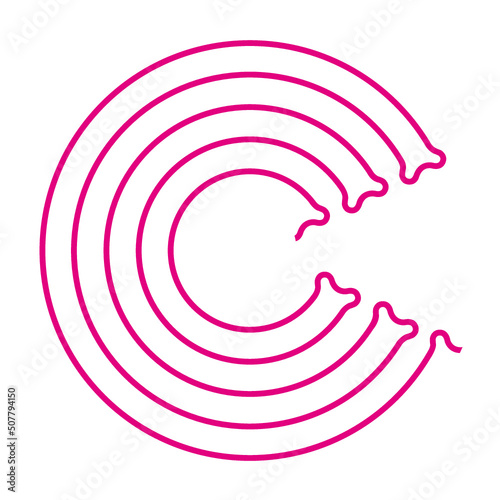 Round elephant noses illustration - vector