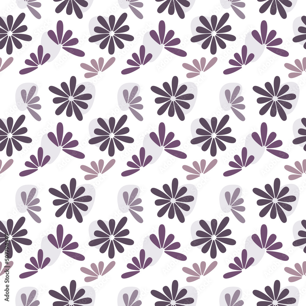 Flower vector ornament. Abstract doodle floral seamless pattern. Summer holiday backdrop illustration. Wallpaper, fabric, textile, clothes print, wrapping paper or package design. Flower vector ornament. Abstract doodle floral seamless pattern. Summer holiday backdrop illustration. Wallpaper, fabric, textile, clothes print, wrapping paper or package design.
