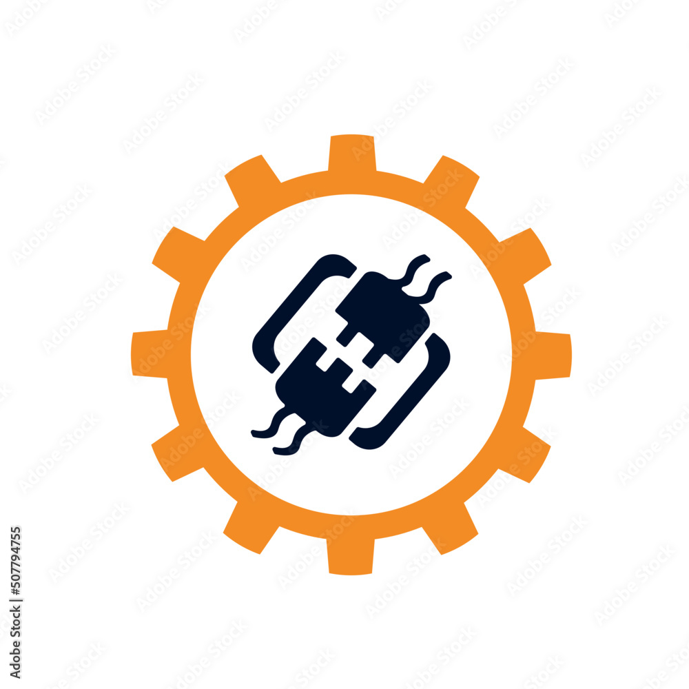 illustration, icons, logo with car details. Car service. Auto parts store. Flat design. illustration, icons, logo with car details. Car service. Auto parts store. Flat design.