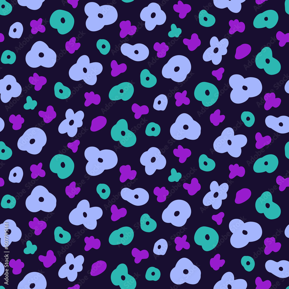 Neon Daisy flower vector seamless pattern Neon Daisy flower vector seamless pattern