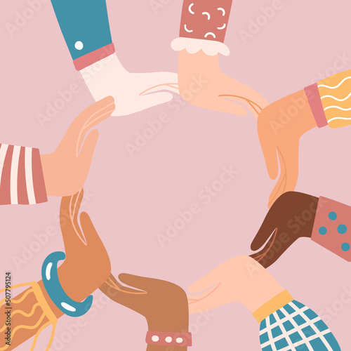 Many hands with hearts. Charity and donation concept concept. Non-profit organizations and humanitarian aid visualization.